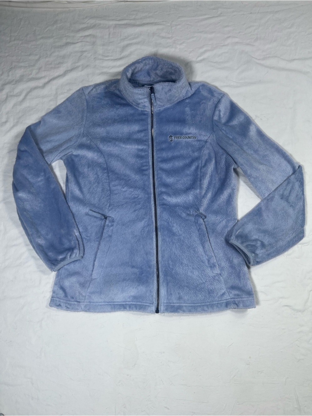 Free Country Women's Light Blue Full-Zip Fleece Jacket Size Small